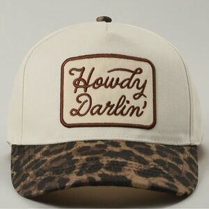 Howdy Darlin' Cap with Leopard Print Brim